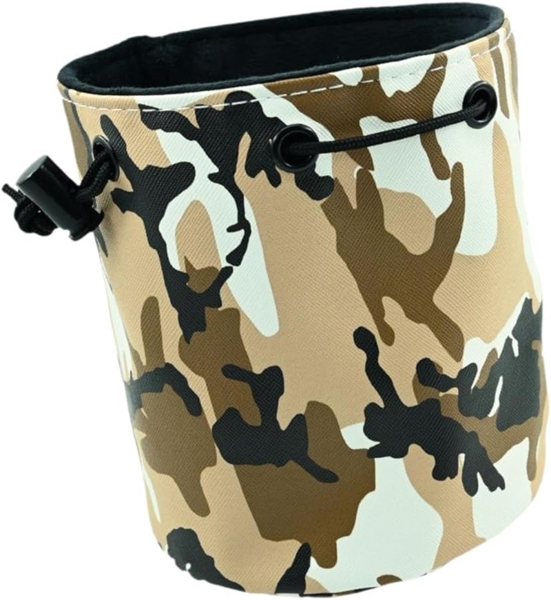 حقيبة تخزين كرات الجولف البنية بحبل سحب، حافظة محمولة مقاومة للماء مقاس 5.91 × 5.51 بوصة - Image 4